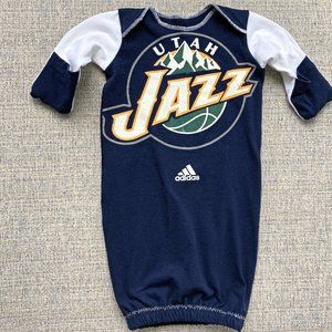 Utah Jazz newborn gown Basketball vintage t shirt sleep sack coming home outfit